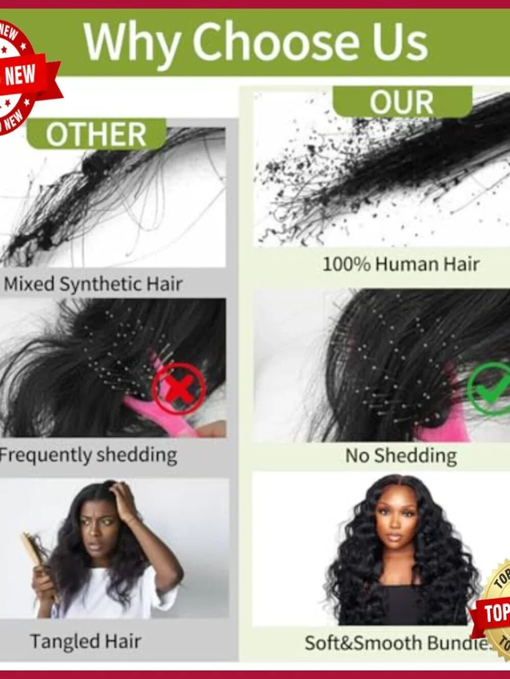 12A Body Wave Human Hair Extensions 4 Bundles Brazilian Virgin Hair